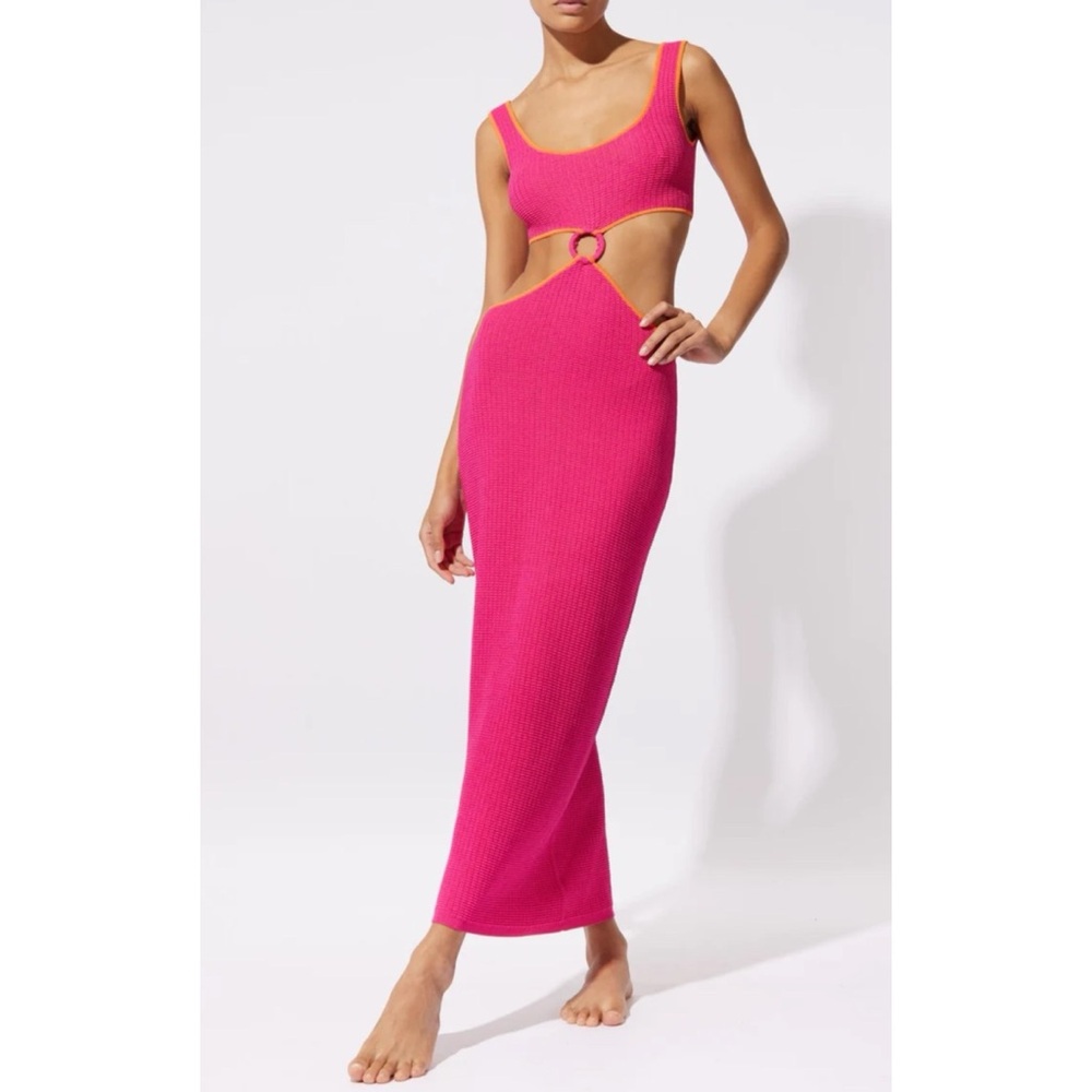 Solid & Striped Bailey Cut Out Dress Shocking Pin… - image 4